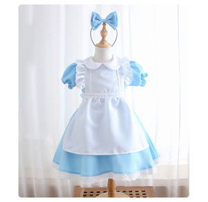 Kostum Princess anak perempuan, gaun kostum Princess anak perempuan, gaun pengiring biru, pakaian <span class=keywords><strong>Cosplay</strong></span> Anime, setelan putri anak perempuan - Product Image 6