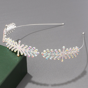 Double Layer Hairbands <b>Wedding</b> Hair <b>Accessories</b> Pearl Rhinestone Headbands Bridal Headpieces - Product Image 6