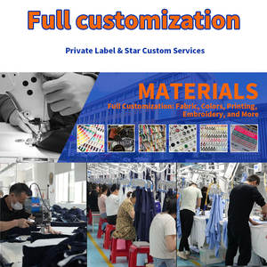 Huili One Stop logo de broderie personnalisé patché pantalons de survêtement hommes en détresse lavé strass Double taille pantalons de survêtement - Product Image 6