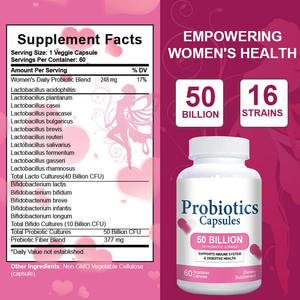 Capsules personnalisées de probiotiques pour femmes 50 milliards d'UFC suppléments de probiotiques capsules prébiotiques probiotiques biologiques pour la santé intestinale - Product Image 5