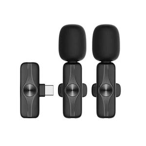 Pink 2.4G ANC Wireless Lavalier Microphone Dual MIC Option for 2 Person Multi-devices Live Broadcasting - Product Image 2