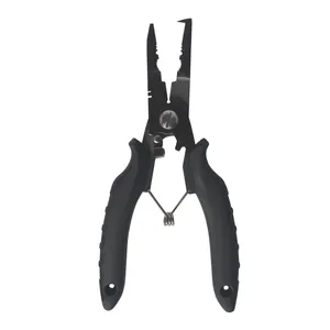 New Design Rubber Handle Fishing Equipment Pesca Tools Products Stainless Steel Titanium Fishing Pliers