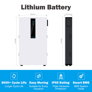 Système de stockage d'énergie par batterie Rosiyar 16 kWh, couplé en courant alternatif, 8000 cycles, 51,2 V, 314 Ah, système d'énergie solaire hybride - Product Image 1