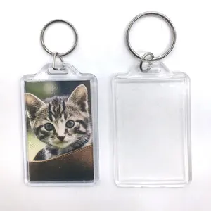 Fabrik Günstige Acryl Keychain Foto Rahmen Schlüsselring Mini Foto Rahmen Keychain Großhandel Für Förderung