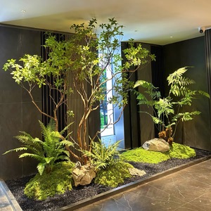 Bouquet d'herbe de cheval artificielle en plastique 100cm-200cm pour vitrine, aménagement paysager, plante hautement réaliste, haut de gamme, bionique d'intérieur - Product Image 1