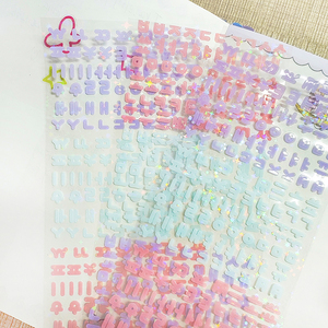 แผ่นสติกเกอร์ลายจูบไวนิลใส Kawaii,แผ่นสติกเกอร์เครื่องเขียนสำหรับตกแต่งน่ารักพิมพ์ลายได้ตามต้องการ