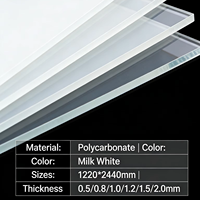 Plaque de diffusion en polycarbonate haute résistance Dongde 15 mm pour éclairage LED, panneau diffuseur de lumière douce et uniforme 1220x2440 mm, découpe possible