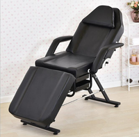 Fauteuil de massage et de tatouage portable de luxe à trois positions avec support métallique déformable pour salon de beauté et spa