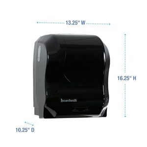 Boardwalk T7470BKBW 13.25 pulgadas. X 10.25 pulgadas X 16.25 pulgadas Dispensador de Toallas Mecánico de Manos Libres, Dispensador de Toallas Húmedas Negro - Product Image 3