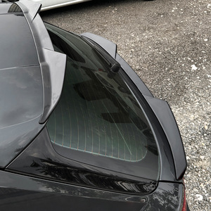 Audi A4 B9 Avant Rear Spoiler Piano <b>Black</b> Carbon Fiber Texture Ducktail <b>Trunk</b> Wing 2017-2024 - Product Image 2