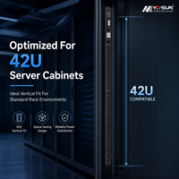 PDU de rack allemand, norme allemande, PDU intelligent, design vertical peu encombrant, compatible rack 42U, surveillance à distance, prise Schuko, PDU DC