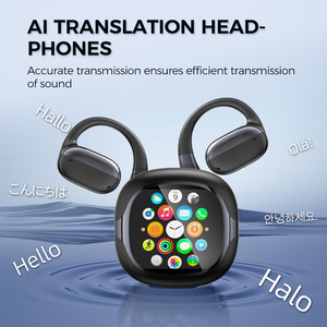 Casque de traduction numérique Bluetooth <span class=keywords><strong>sans</strong></span> <span class=keywords><strong>fil</strong></span> Hifi pour le <span class=keywords><strong>sport</strong></span> et le gaming, avec écran tactile et affichage numérique, idéal pour les professionnels - Vente en gros - Product Image 2
