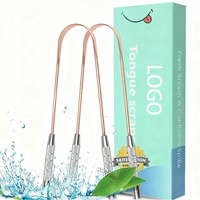 Grattoir à langue en acier inoxydable en forme de U, violet, avec logo personnalisé, pour usage domestique, réduit la mauvaise haleine, soin buccal, hygiène