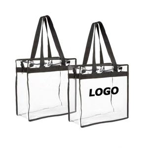 Bolsa de PVC Transparente para Viajes y Compras, Bolsa de Almacenamiento Reutilizable con Asas para Regalos Promocionales y Marca - Product Image 1