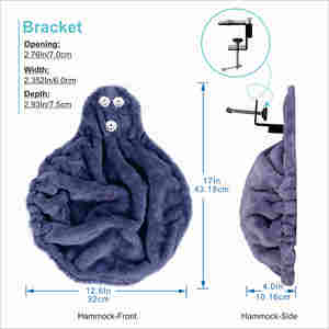 Modernes Umweltfreundliches Komfortables Weiches Fell-Katzenbett-Höhle mit Kunstfell-Füllung und Kartonverpackung für Zuhause Büro oder Gaming-Tische - Product Image 2