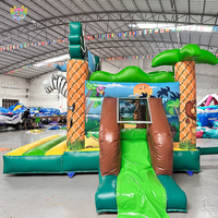 Château gonflable pour enfants AirFunPro avec toboggan, matériau PVC de qualité commerciale, capacité de 10 personnes, installation facile