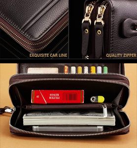 Portefeuille Homme Tendance en Cuir PU avec Multiples Emplacements pour Cartes, Double Fermeture Éclair et Grande Capacité – Idéal pour les Affaires - Product Image 6