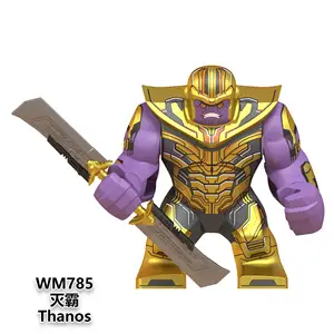 Wm785 4 siêu anh hùng kết thúc lớn Thanos với hai lưỡi kiếm hành động mô hình khối xây dựng mô hình quà tặng đồ chơi cho trẻ em