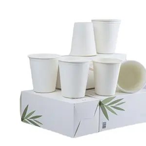 2022 Hot Selling 6oz 8oz 9oz 12oz Einweg-Pappbecher Biologisch abbaubare Kaffeetasse Single Hot Paper Cup