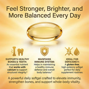 Ultra Potenz <span class=keywords><strong>Vitamin</strong></span> <span class=keywords><strong>D</strong></span> 10000 IE (250mcg) Softgels Hochdosierte Nahrungsergänzung für Immun- und Knochengesundheit - Product Image 2