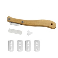Roilife Prix de gros Kit de couteau à pain à arc dentelé en bois avec fouet à pâte boiteuse à pain