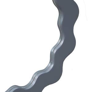 PARISLOFT Oval Wavy <b>Mirror</b>, Irregular Wood Wall <b>Mirror</b>, Wood <b>Framed</b> <b>Mirror</b> for Living Room, Bedroom, Bathroom, Entryway, 21.6 x - Product Image 3