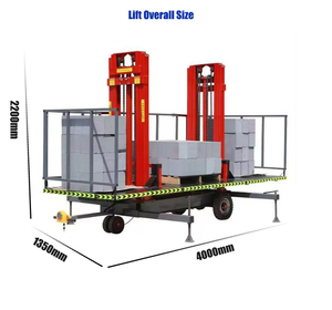 Plataforma de andamio de mampostería de elevación eléctrica móvil de carga de 1000kg de 6m 8M - Product Image 5
