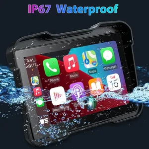 Xe Máy Carplay Không Dây Đa Phương Tiện Navigation Điện Thoại Liên Kết Thông Minh Màn Hình Cảm Ứng 5 ''Hiển Thị Xách Tay MP5 Máy Nghe Nhạc IP67 Không Thấm Nước - Product Image 4