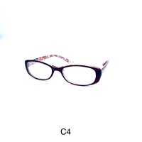 VisualMate Femmes Hommes Haute Qualité Rectangle TR90 Monture de Lunettes Stock Floral Temple Montures de Lunettes