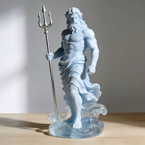 Poseidon, <span class=keywords><strong>dieu</strong></span> grec <span class=keywords><strong>de</strong></span> <span class=keywords><strong>la</strong></span> <span class=keywords><strong>mer</strong></span> - Décoration d'intérieur haut <span class=keywords><strong>de</strong></span> gamme, cadeau <span class=keywords><strong>de</strong></span> Noël, sculpture en résine par Bozhi Art, sculpture sur mesure - Product Image 6