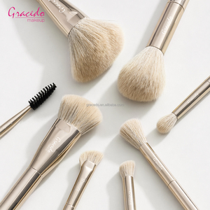 Juego de Brochas de Maquillaje de Doble Punta OEM ODM, Brochas Profesionales para Rostro y <span class=keywords><strong>Ojos</strong></span>, Mango de Metal, Empaque con Logotipo Personalizado para Venta al Por Mayor - Product Image 1