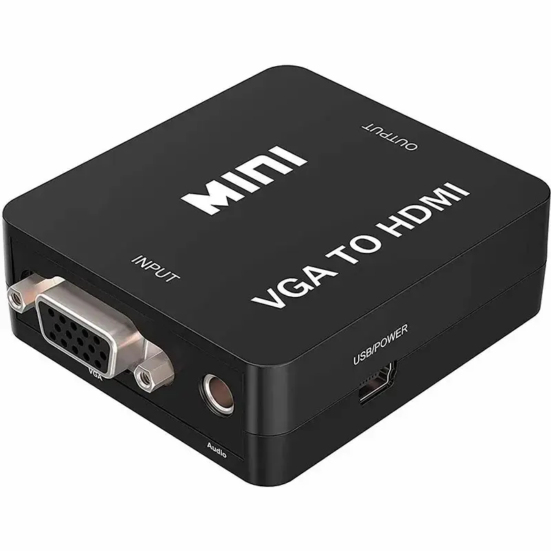 Мини HMI2AV av2hmi hd видео 1080p CVBS Mini 3 RCA AV VGA в HD конвертер аудио ТВ адаптер