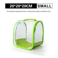 Accesorios para reptiles NOMOY PET, nueva bolsa de mariposa de jaula de insectos de plástico portátil transparente, verde, alta, 2017