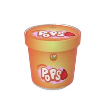 LIKLAK Creative 3D Mini Fruit Ice Cream Reproduisant la Forme Tridimensionnelle des Fruits Frais Saveur Fruit Pur 140g par Boîte