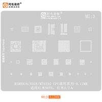 Pochoir de reboulage BGA Amaoe en acier, maille pour réparation de CPU pour Xiaomi Series Redmi NOTE 4X/4/4A/5A/5 Plus/S2/Pro/Mi 5X