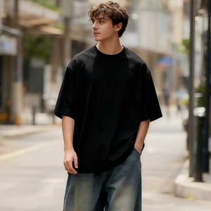 Camiseta de Verano Personalizada, Corte Cuadrado, Informal, Transpirable, Proveedor de Moda, Camiseta Deportiva para Hombre, 100% Algodón Grueso, Precio Bajo - Product Image 1