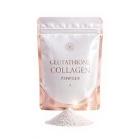 Complément alimentaire en poudre de glutathion et de collagène, emballage en sachet avec sceau en aluminium personnalisé