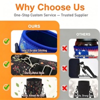 Fabricant de porte-bouteilles d'eau, housse de transport, étui pour bouteille d'eau, sac pour gobelet, pochette pour bouteille d'eau avec sangle, support pour gobelet, OEM