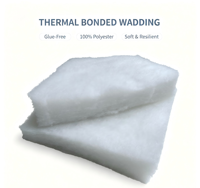 Matériau de rembourrage thermocollé en fibres de polyester 100 % creuses et conjuguées, sans colle, pour matelas de lit
