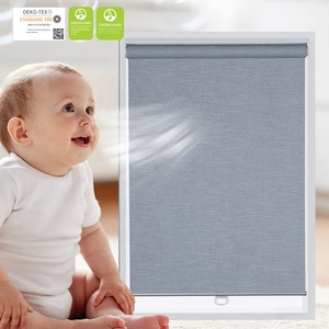 Con Lăn Rèm Cửa Sổ Sang Trọng Bằng Vải Dệt Hoa Nổi Có Thể Tái Chế Không Dây Thiết Kế Không Dây, Con Lăn Phù Hợp Hoàn Hảo - Product Image 2