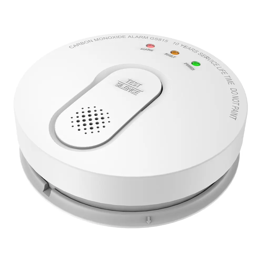 BSI Certificated Self-test Wired Interconnected AC Main power Co Carbon Monoxide Detector with DC 9V Backup Battery