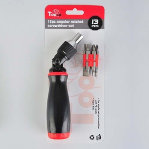 TopLB 13Pc Angular Ratchet <b>Screwdriver</b> <b>Set</b> With Magnetic <b>Bits</b> And Pp Handle - Product Image 1