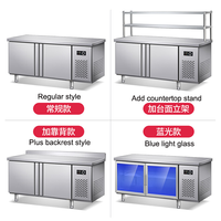 110V/60Hz Mousse Porte Chef Base Viande Pizza Workbench Congélateur