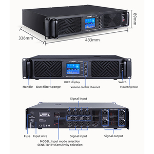 Outdoor <strong>line</strong> <strong>array</strong> professional display <strong>power</strong> amplifier <strong>4</strong> channel 1500W audio sound system Class D digital amplifier - Product Image 6