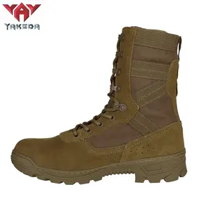 Yakeda Desert Assault Combat Shoes Work Boots Suede Leather Tactical Boots Coyote