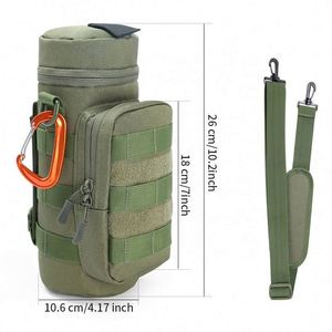 BSCI factory Custom Olive Khaki Hiking Travelling Camping Cool style tactical crossbody molle system water bottle <b>sling</b> <b>bag</b> - Product Image 4