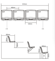 Nouvelle Chaise de Stade en PVC – Équipement Sportif Extérieur pour Écoles, Tennis, Football, Basketball et Chaise de Rangée pour Événements Sportifs