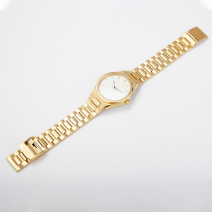 Pequeña cantidad a granel al por mayor reloj de cuarzo con tono dorado de acero inoxidable 5ATM resistente al agua amado reloj analógico estándar - Product Image 5