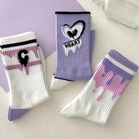Chaussettes de sport en coton colorées et amusantes pour jeunes, avec logo personnalisé, vente en gros, collection Printemps 2026