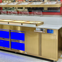 KLEADONE Personnalisation avancée Table de console à double température Affichage de refroidissement par air Équipement de réfrigération Mode de refroidissement par ventilateur